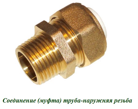 Соединение прямое с наруж. рез.  FLEXY SM 25-1