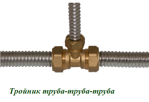 Тройник равносторонний тр тр тр FLEXY TТ 15-15-15