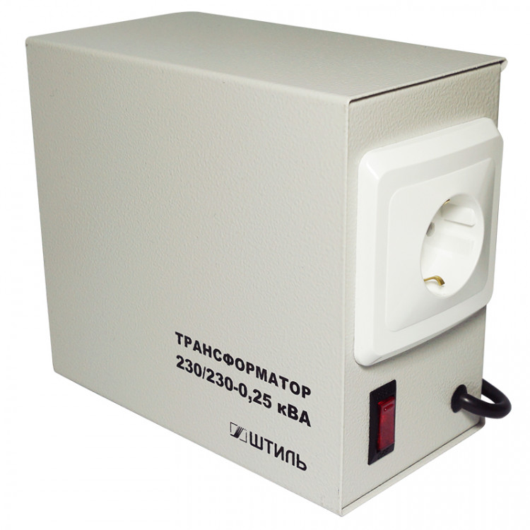 Трансформатор развязывающий РТ 230/230-0,25-50 в корпусе
