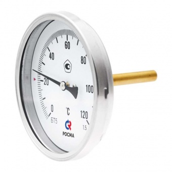 Термометр биметаллич. БТ-51.211(0-120С)G1/2.46.1,5, осевой