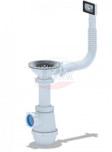 Сифон для мойки АниГрот 31 2  40 с гибким переливом А0145S