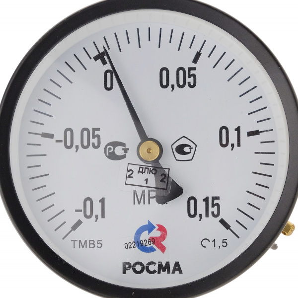 Мановакуумметр ТМВ-510Р.00 (-0,1-0,15 MPa) G1 2.1,5 радиальное присоединение