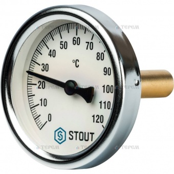 Термометр биметал с погружной гильзой 63 мм STOUT
